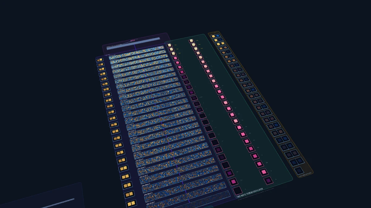 Where the answer forms: a still of the machine